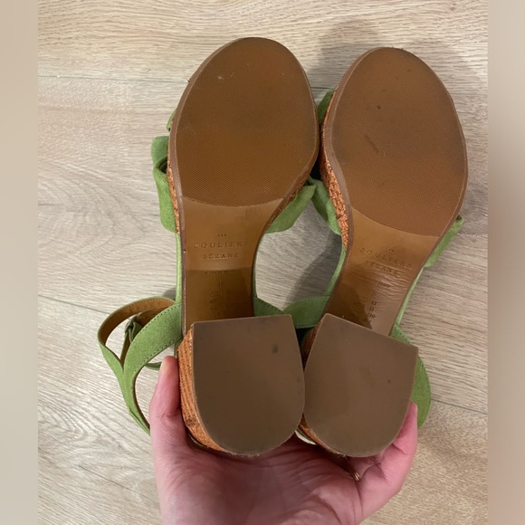 Sezane Armony Heels - Green Suede - Picture 9 of 15
